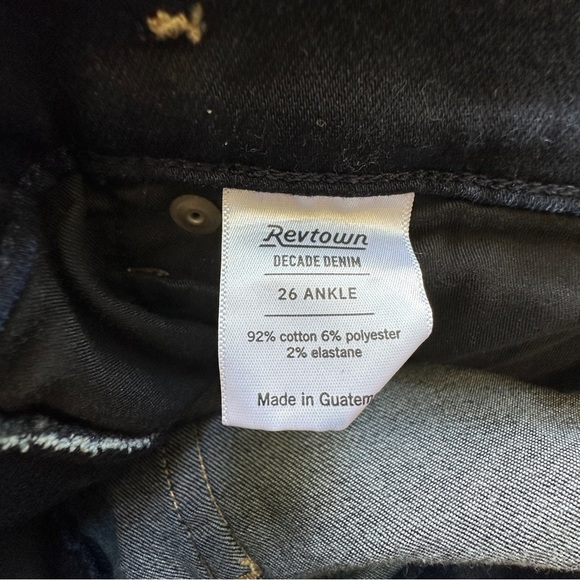 REVTOWN | NWOT SKINNY ANKLE JEANS DARK WASH DENIM | SIZE: 26 - Picture 11 of 12